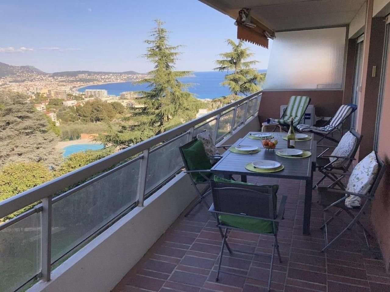Large Terrace, Sea View, Pool, Floor, 1bedroom, Air-conditioned, Parking Apartment Nice