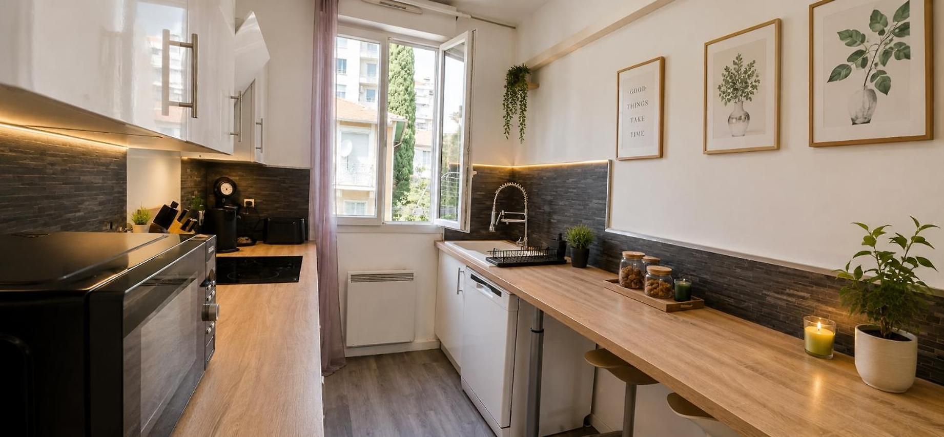 Apartment 2 Magnan Climatise A 3 Min De La Plage,2min Tram
