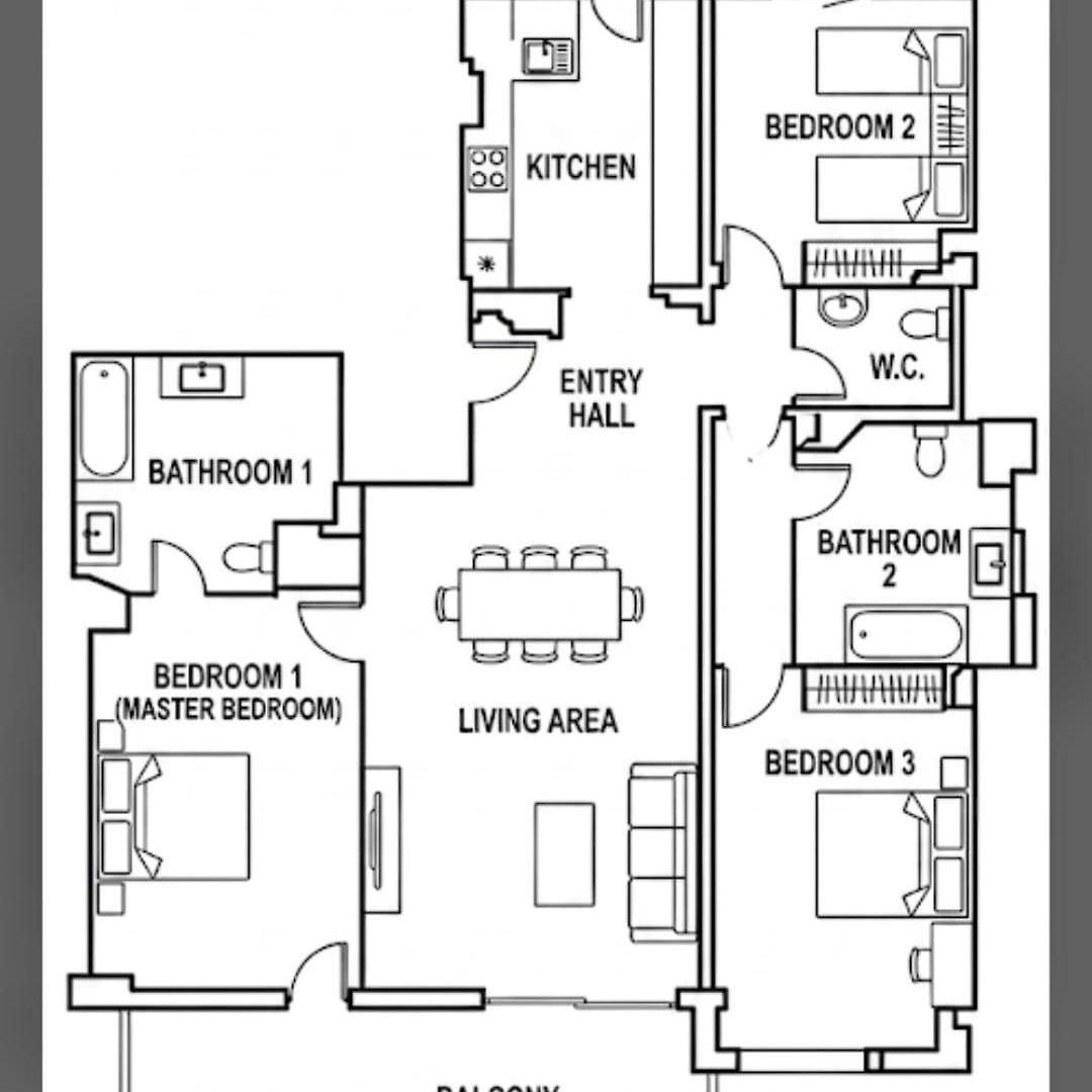Apartment 110 M2 Family, 3 Bedrooms Ac And Terrace 8 Min Away *