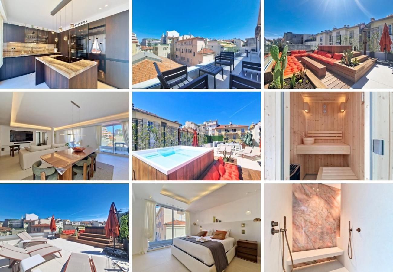 Nestor&jeeves - Julianna Rooftop - Jacuzzi - Sauna Apartment Nice