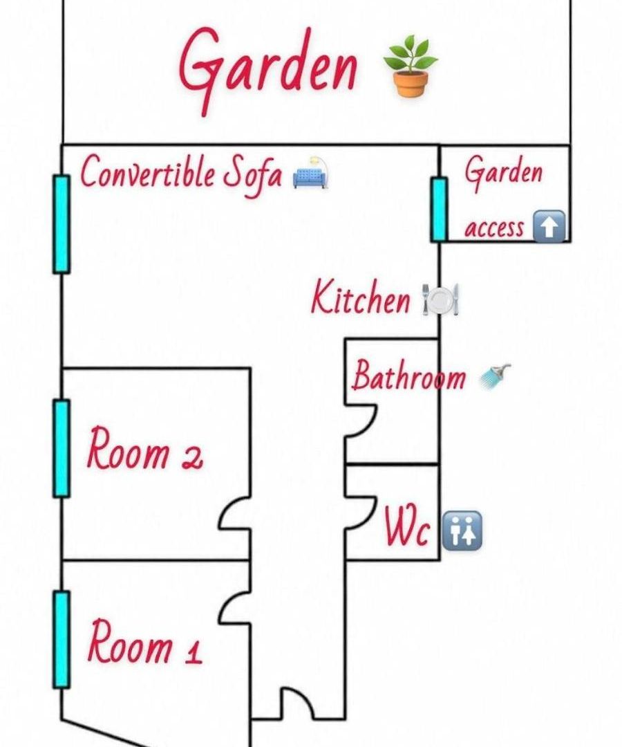 Joli Appartement Avec Jardin, 2 Chambres, Centre Ville De Nice *
