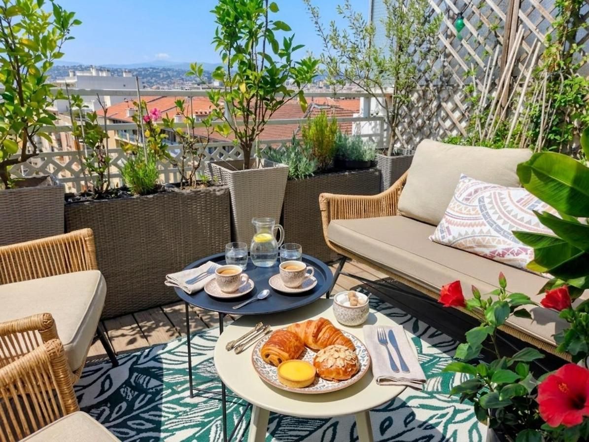 Sun Deck Terrace - Port Of With View And Air Conditioning Apartment Nice