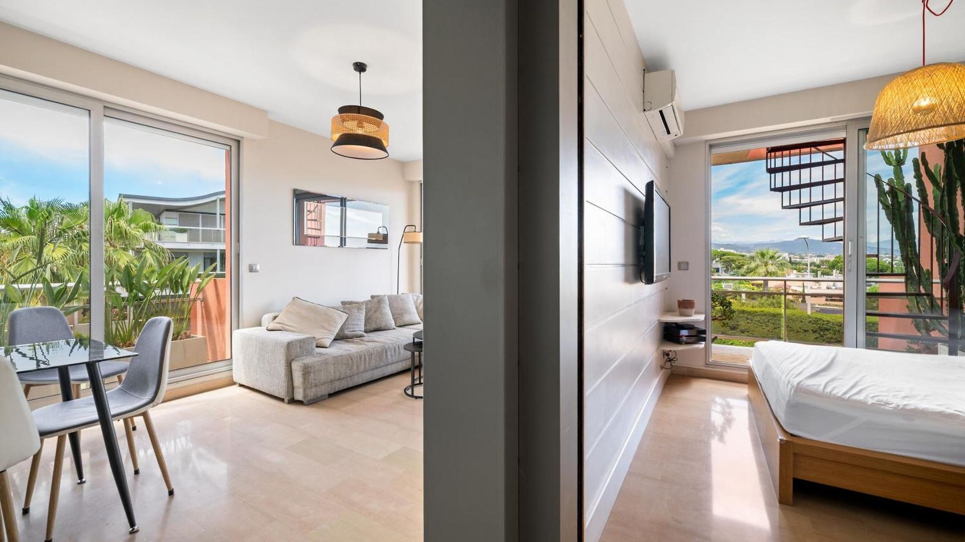 Rooftop Terrace - Sea View, Pool, Parking & A/c Apartment Nice