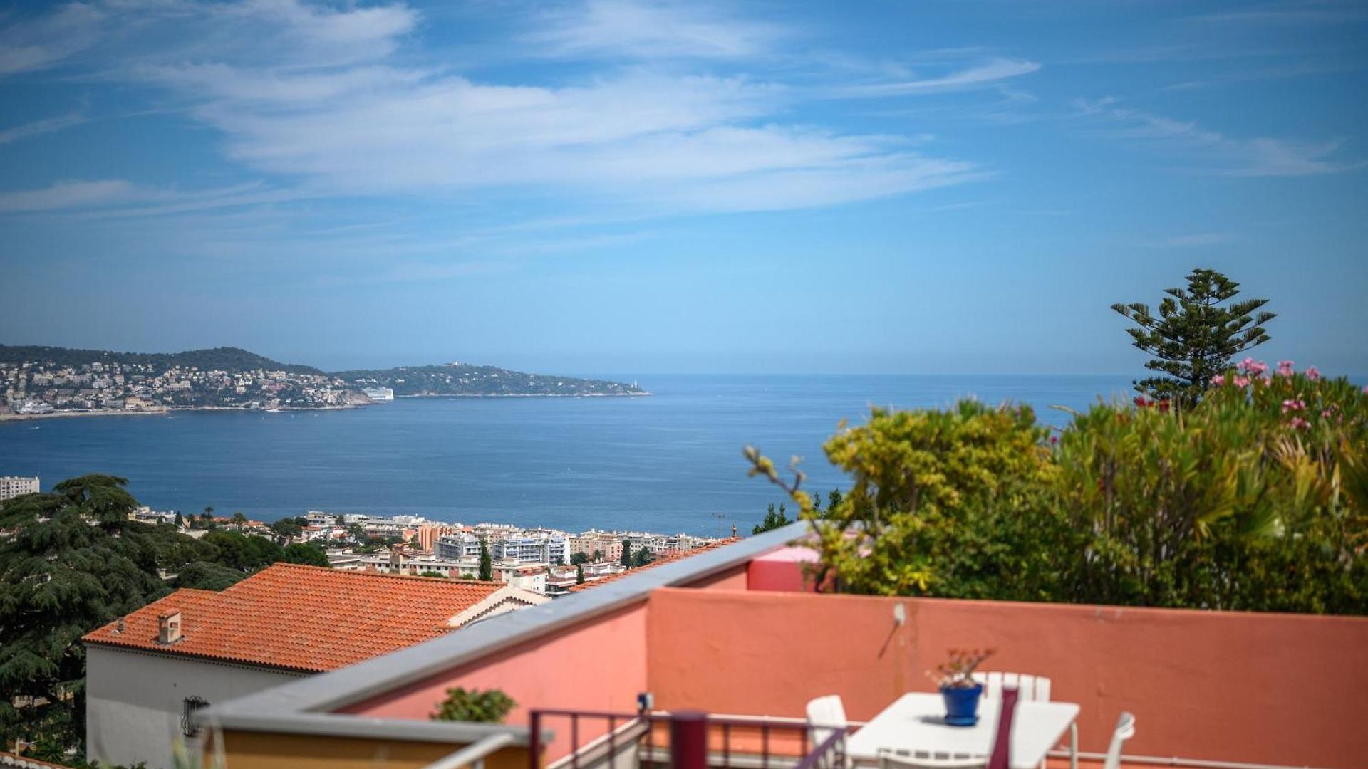 Rooftop Terrace - Sea View, Pool, Parking & A/c Nice