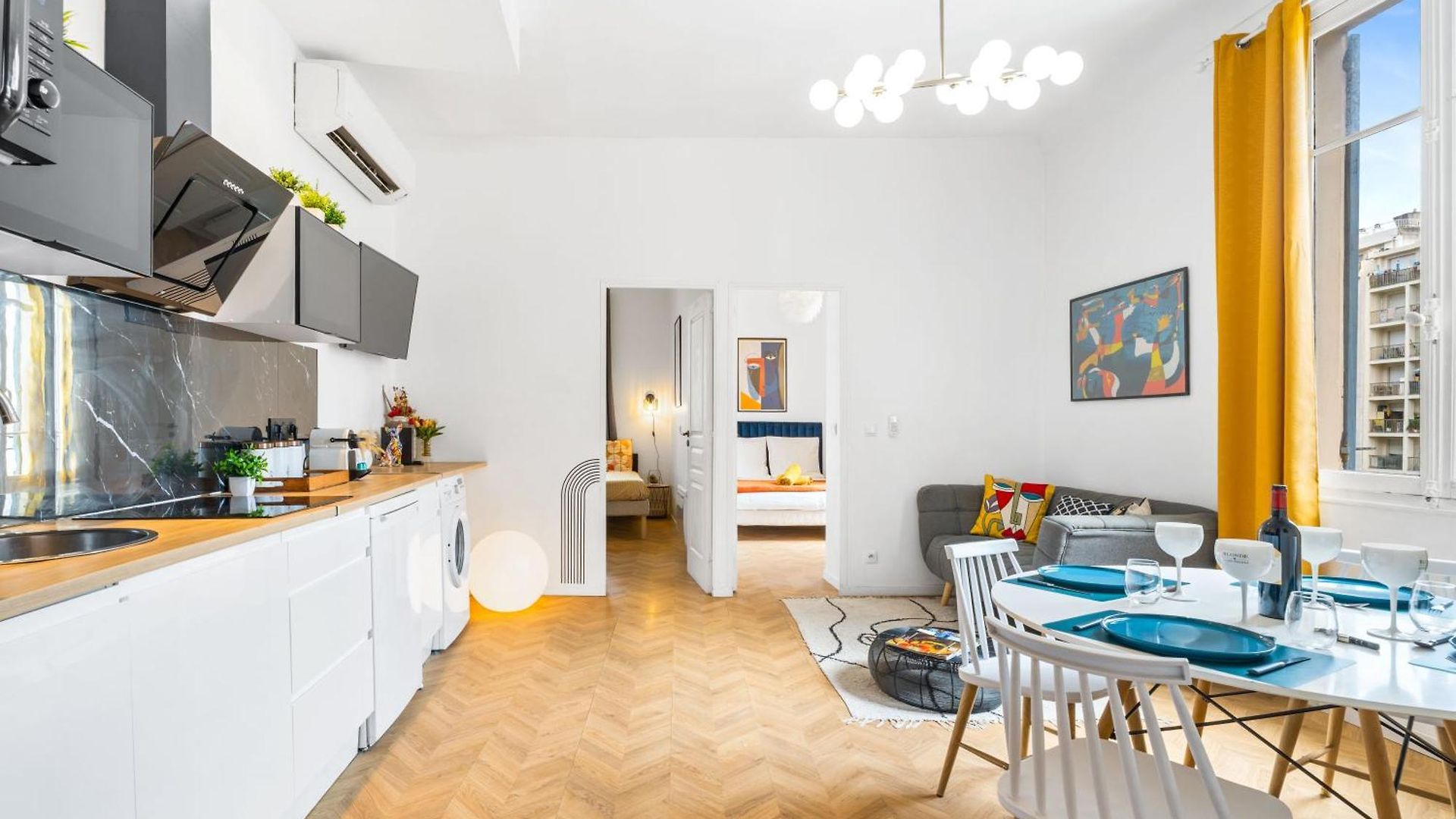 Apartment One Minute From Beach - Air Conditioning - 2 Bedrooms - Wifi - Kitchen - Parking Nice