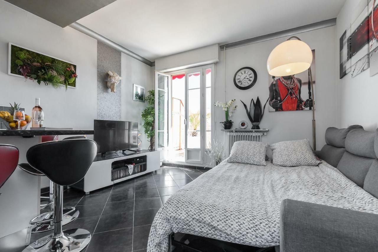 Le Mantega - F2 Moderne,centre Ville, 2 Grandes Terrasses,climatisation, Ascenseur Nice