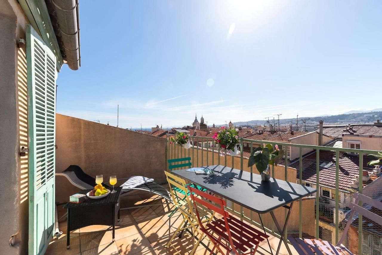 La Croix - F3, Terrasse Vue Panoramique, Vieux-nice Old Town And Terrace Apartment Nice