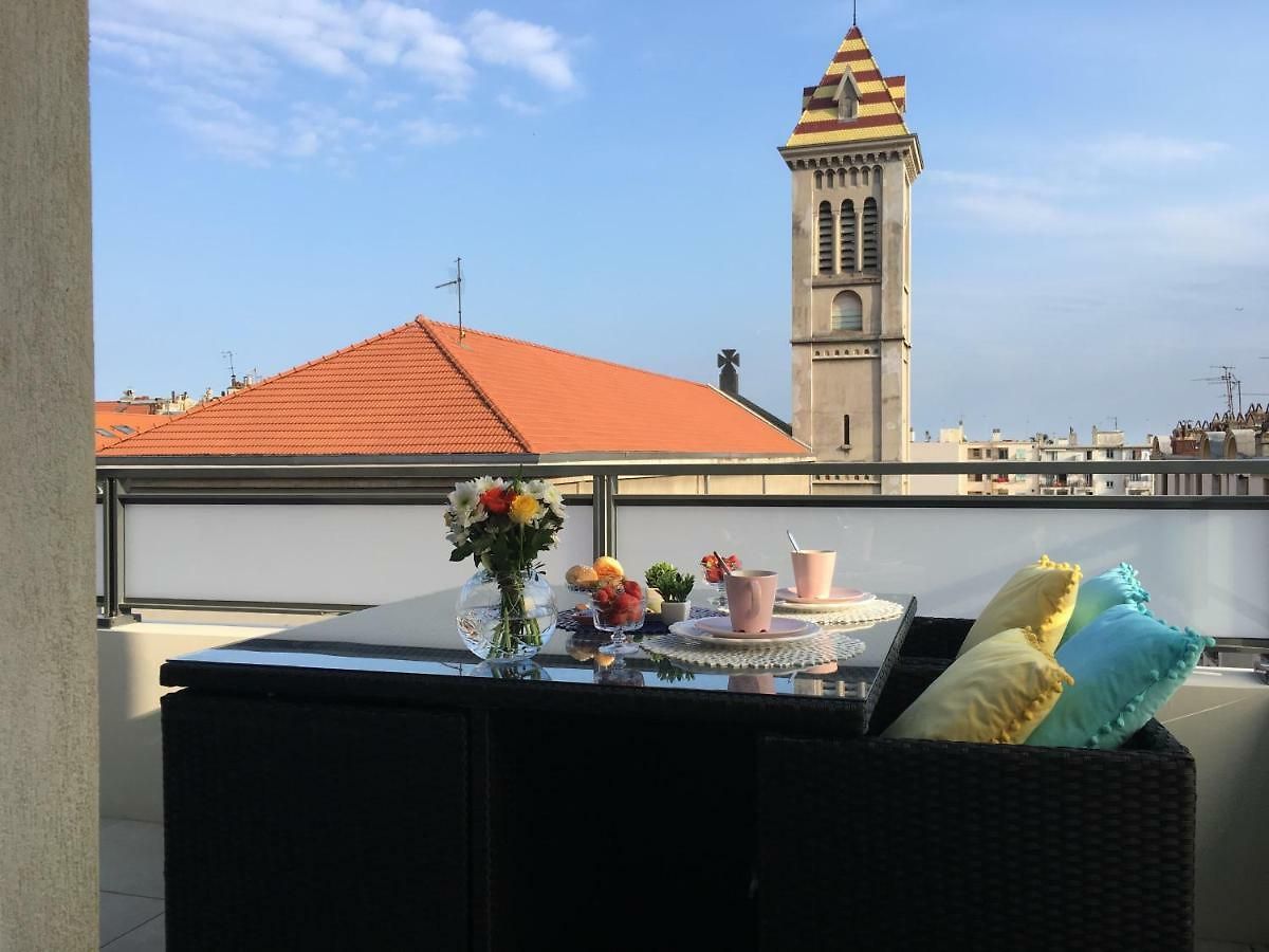 Appartement Riviera Terrasse - Parking Gratuit Nice