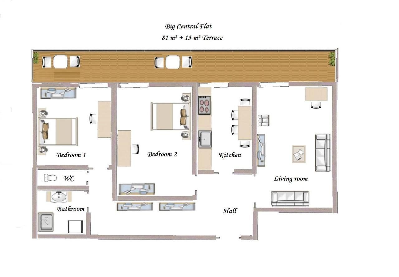 Notre Dame - Huge Sunny Modern 2br Flat - Terrace Appartement Nice