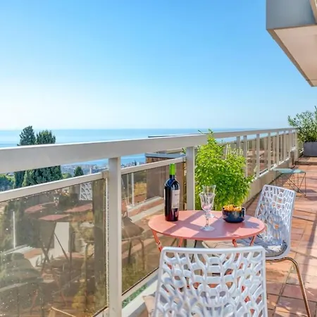 Apartment L1 Azurmer For 6 180 Panoramic Sea View A Terrce Parking Nice