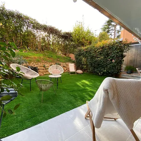 Cosy 2 Pieces, Jardin Privatif Et Piscine Fabron Appartement Nice