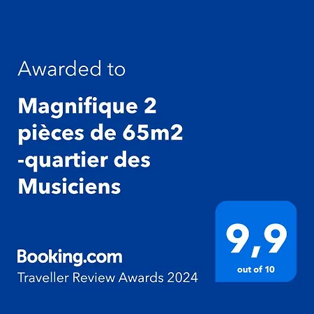 Magnifique 2 Pièces De 65m2 -quartier Des Musiciens Appartement Nice