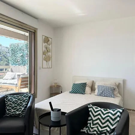 Apartment Nice, Grand Studio - Piscine - Terrasse Vue Mer