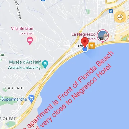Beachfront And Sea View Entire 2 Crossing With Parking 4 Beds Two Double Bed And 2 Single Bed With 2 Sea View Balconies In Promenade Des Anglais Street 2 Bathroom 3 Wc With 40 Meters From The Beach With Perfect Air Conditioner Cooler *