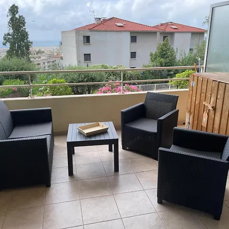 Charmant Studio Tout Confort, Climatise Avec Terrasse A Vue Mer Nice
