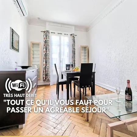 Centre Ville- Magnifique De 50m2 Pres De La Gare Nice- Cosy-wifi Apartment *