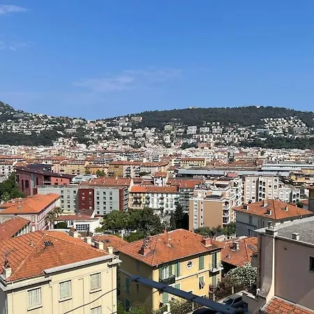 Grand Studio Avec Vue, Ac, Calme Proche Ville * Nice