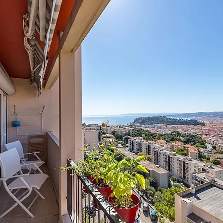 2 Pieces Balcon Vue Imprenable Mer---ville---montagne Appartement *