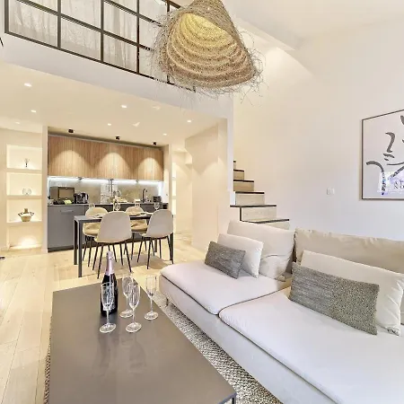 Hyper Centre - Charming Duplex - Luxury - Reversible Air Conditioning - 10 Mins From Place Massena * Nice