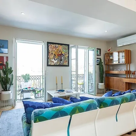 Appartement 2 Chambres, Balcons, Vue Imprenable, Climatisation - Palace Bleu Nice