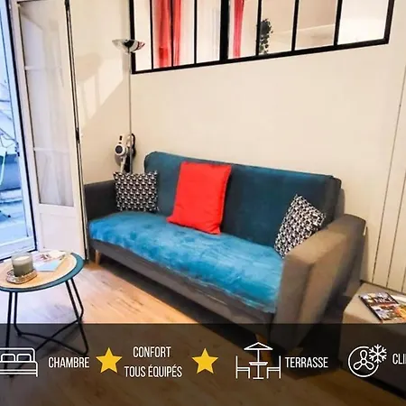 T1 Centre - Idéal Couple&amis - Confort - Wifi - Calme - Climatisation - Coin Terrasse Appartement *