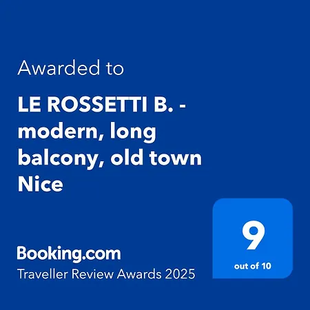 Le Rossetti B. - Modern, Long Balcony, Old Town Apartment Nice