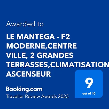 Le Mantega - F2 Moderne,centre Ville, 2 Grandes Terrasses,climatisation, Ascenseur Apartment *