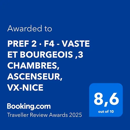 Pref 2 · F4 - Vaste Et Bourgeois ,3 Chambres, Ascenseur, Vx-nice Nice