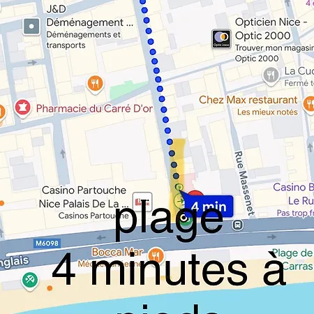 2 Climatisées Au Carré D Or à 5 Min Des Plages Et De La Promenade Des Dans Un Environnement Calme Appartement *