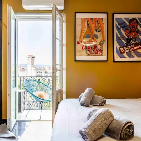 2 Chambres, Balcons, Vue Imprenable, Climatisation - Palace Bleu Appartement Nice