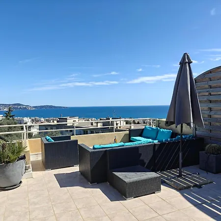 Toit Terrasse Nice-ouest Avec Parking, Clim Et Piscine Nice