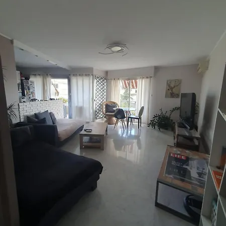 Large 2-room Bright Sea View Near Airport Nice