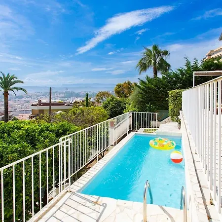 S10 Panoramic Sea View Housse Swimingpool Ac Bbq 3bdrs Villa Nice
