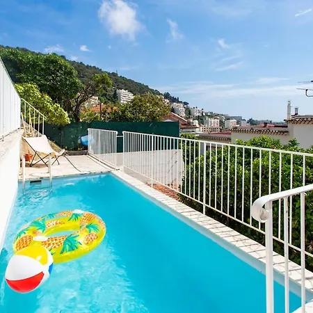 S10 Panoramic Sea View Housse Swimingpool Ac Bbq 3bdrs Villa Nice