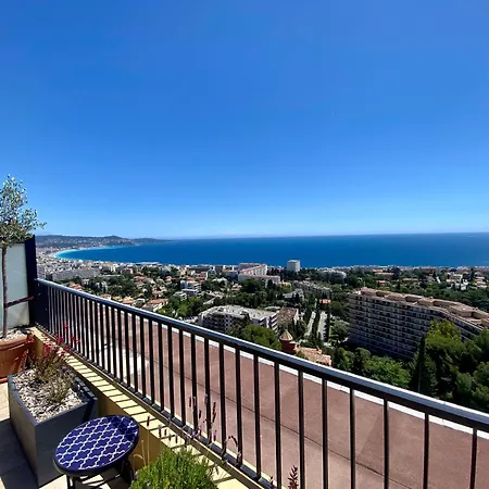 Appartement Ouest-splendide 3p, Roof-terrace Panoramic Sea View Nice