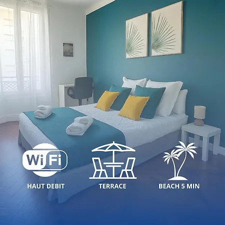 Superbe Appartement 2 Pieces Lumineux, Proche De La Plage, Climatise * Nice