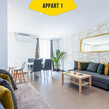 Casa Reine Jeanne- Ideal Groups & Family -central Near Train Station - Parking - New&confort-ac Apartment *