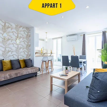 Casa Reine Jeanne- Ideal Groups & Family -central Near Train Station - Parking - New&confort-ac Apartment