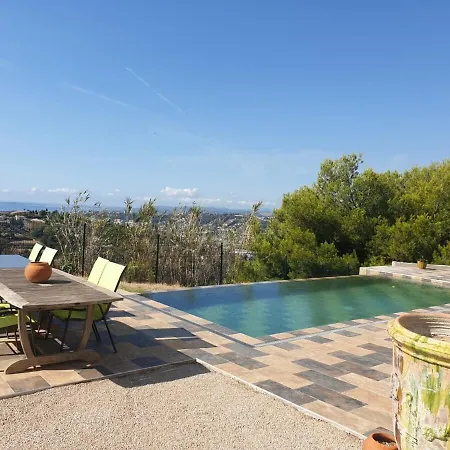 Guest house Moderne Avec Piscine Vue A Bellet Nice