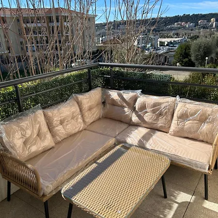 Apartment 50m2 - Furnished - 1 Bedroom - Terrace - Parking - Tram 5 Min Nice
