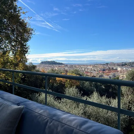Golden Luxury And Panoramic View Apartment Nice