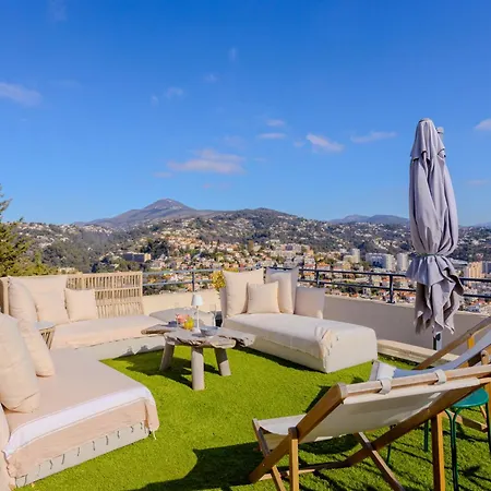 Hill A Terrasse 130m2, Vue Panoramique, Piscine, Parking Prive, Climatisation, Wifi Apartment *