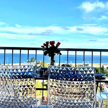 Apartment Panoramic Sea View - Terrace - Air Conditioning - 2 Bedrooms - Wifi - Kitchen - Tram Nice
