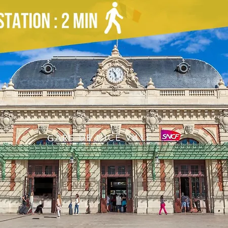 L'échappée De Riviera I Centre-ville I Climatisé I Proche Gare Et I Idéal Couple Et Famille Nice