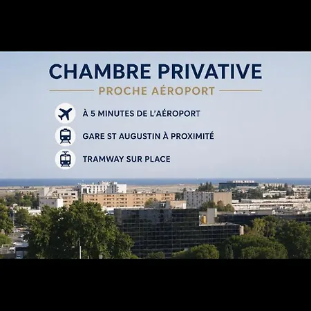 Private room near airport 5 min train 3 min&tram on site, beach 7 min, 2 showers&2 toilets , Chambres privatives proche aéroport 5 min train 3 min et tramway sur place, plage 7 min, 2 douches et 2 wc Couette-café Nice