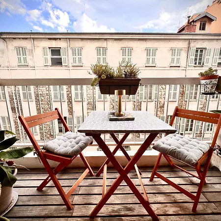 Apartment Sunny Port Old Town Free Private Parking - Clim & Balcony Nice
