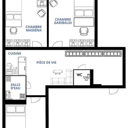 Charme Nicois, 15min De La Mer, 3 Chambres, Climatisation, Terrasse Nice