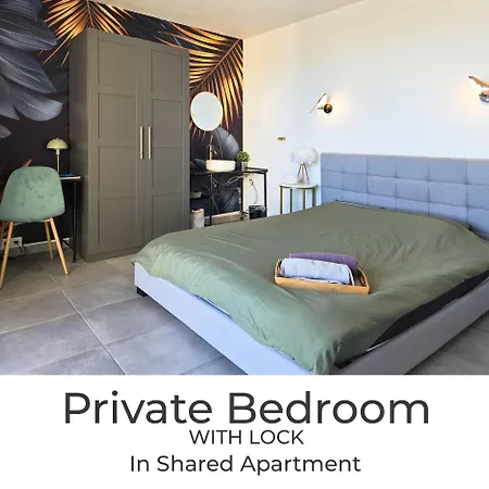 Private Sea View On Floor 16 In Shared - Ac - Walk To Airport Nice