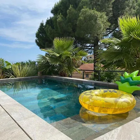 House With Pool And Sea View In * Nice
