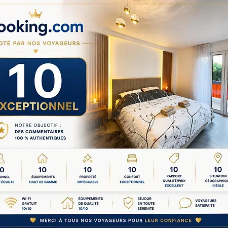2 - Terrasse, Parking Gratuit & Climatisation Apartment